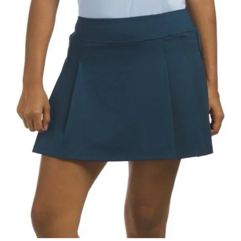 Tommy Bahama NWT Dark Teal Blue Activewear Skirt Skort Pleated Sz XS